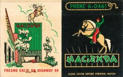 Hacienda, Fresno, California Matchbook