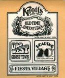Knott's Berry Farms - Old Time Adventures, Old West Ghost Town, Roaring 20's Amusement Area & Fiesta Village - Matchbook