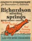 Richarson Mineral Springs - Butte County, California - Matchbook