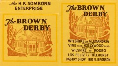 The Brown Derby Yellow Matchbook
