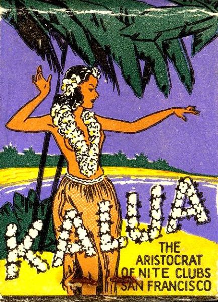 Kalua Nightclub - San Francisco Matchbook (from Isabel Santos Pilot via flickr)