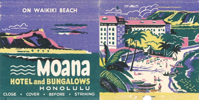 Moana Hotel and Bungalows Matchbook