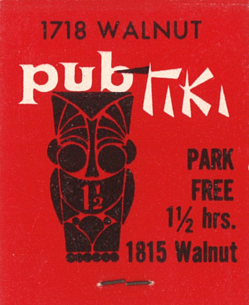 Pub Tiki, Philadelphia matchbook