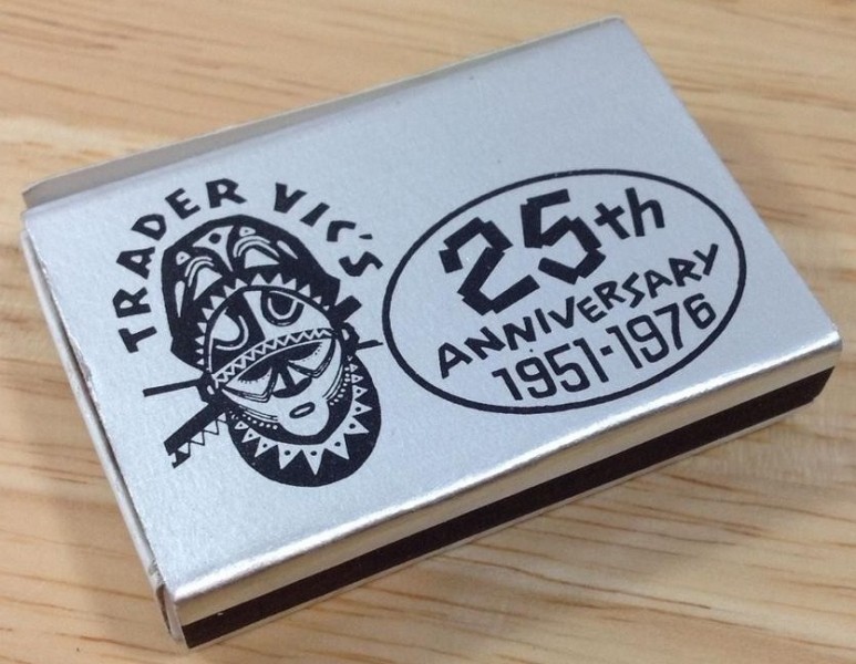 Trader Vic's San Francisco 25th Anniversary Matchbox 1976 (Front)