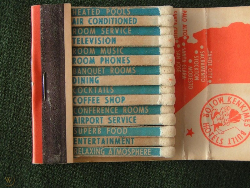 Tropics Motor Hotel & Restaurant - Modesto, CA Matchbook (matches)