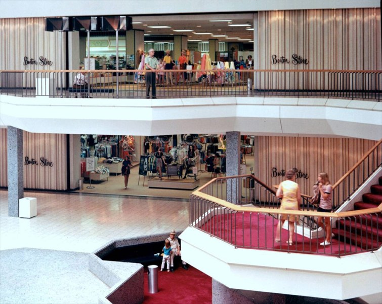 Kids with Grandpa - Mall 1970