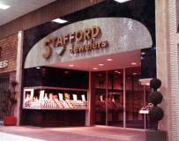 Storefront of Stafford Jewelers in the Northwood Mall on opening day - Tallahassee, Florida 09-30-1969