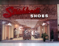 Storefront of Strickland's Shoes in the Northwood Mall on opening day - Tallahassee, Florida 09-30-1969