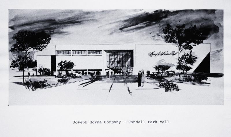 Architectural rendering of the future Joseph Horne Company at Randall Park Mall