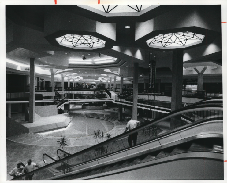 Randall Park Mall as it appeared in 1976 while under construction.