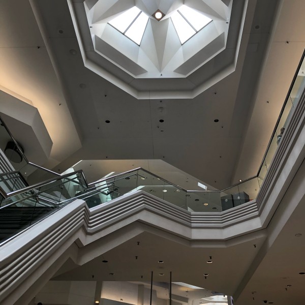 Escalator and skylight, Woodfield Mall, Schaumburg, Illinois