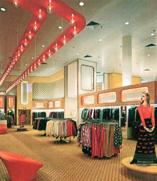 Marshall Field's at Woodfield Mall, Schaumburg, IL, in a circa 1972 annual report photo