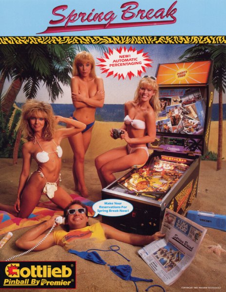 Gottlieb - Spring Break Pinball game AD