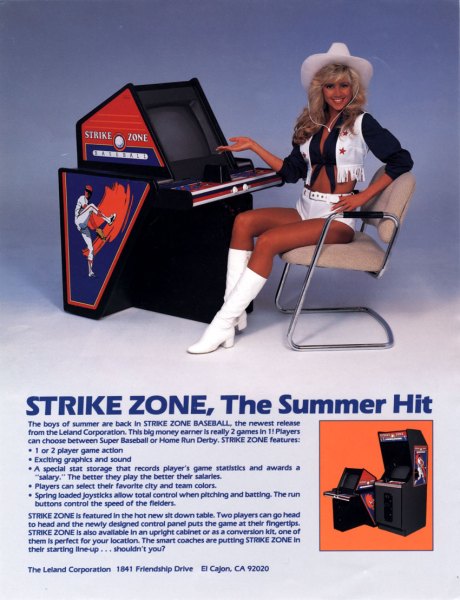 Strike Zone Baseball arcade ad