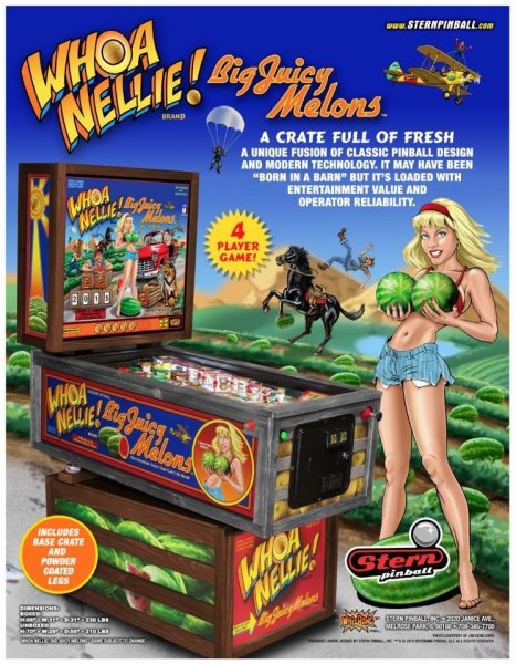 Stern Pinball - Whoa Nellie, Big Jucy Melons Pinball Machine AD