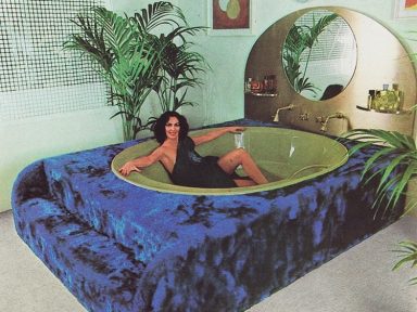 Vintage architecture - shag carpet indoor hottub