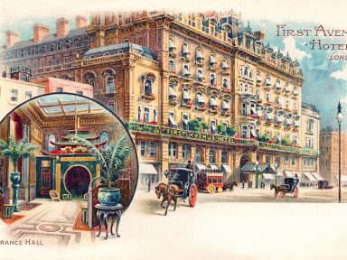 Postcard of First Avenue Hotel, London