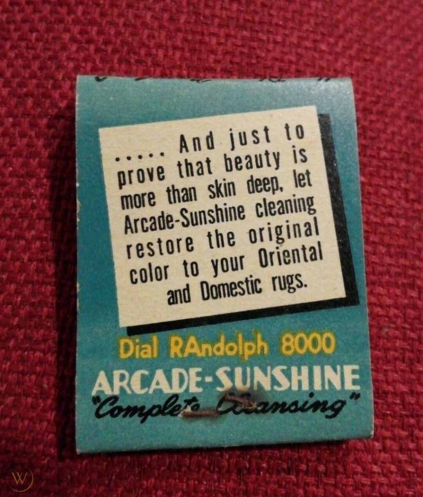 Arcade-Sunshine - 'Complete Cleansing' Matchbook (back)