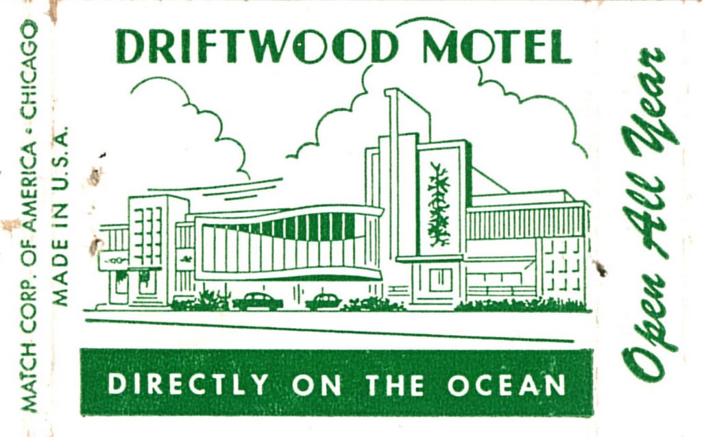 Driftwood Motel, Miami Beach, Florida matchbook (from jericl cat via flickr)