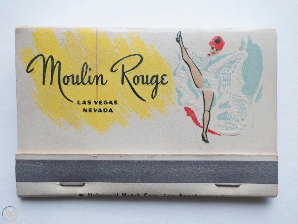Moulin Rouge - Las Vegas (embossed) Matchbook - large (front)