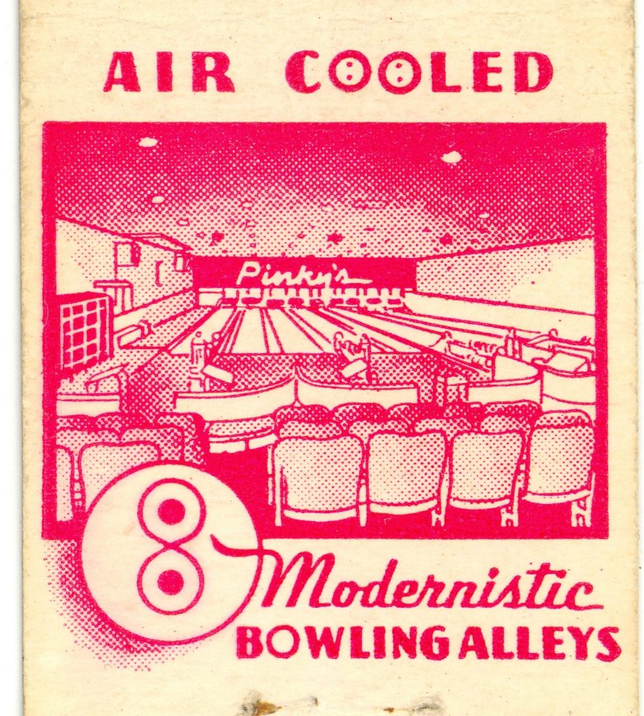 Pinky's Bowling Alley - Matchbook (back)