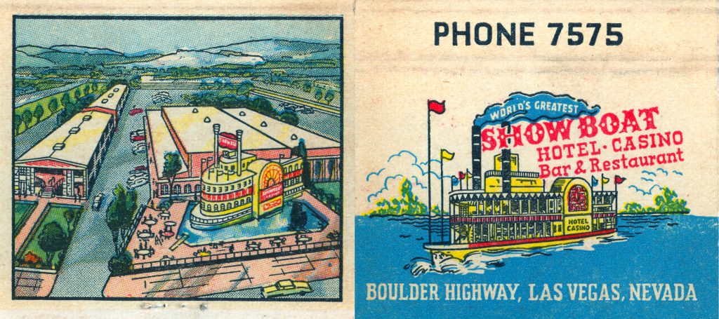 Showboat Hotel - Casino Bar & Restaurant - Las Vegas, NV Matchbook (from jericl cat via flickr)