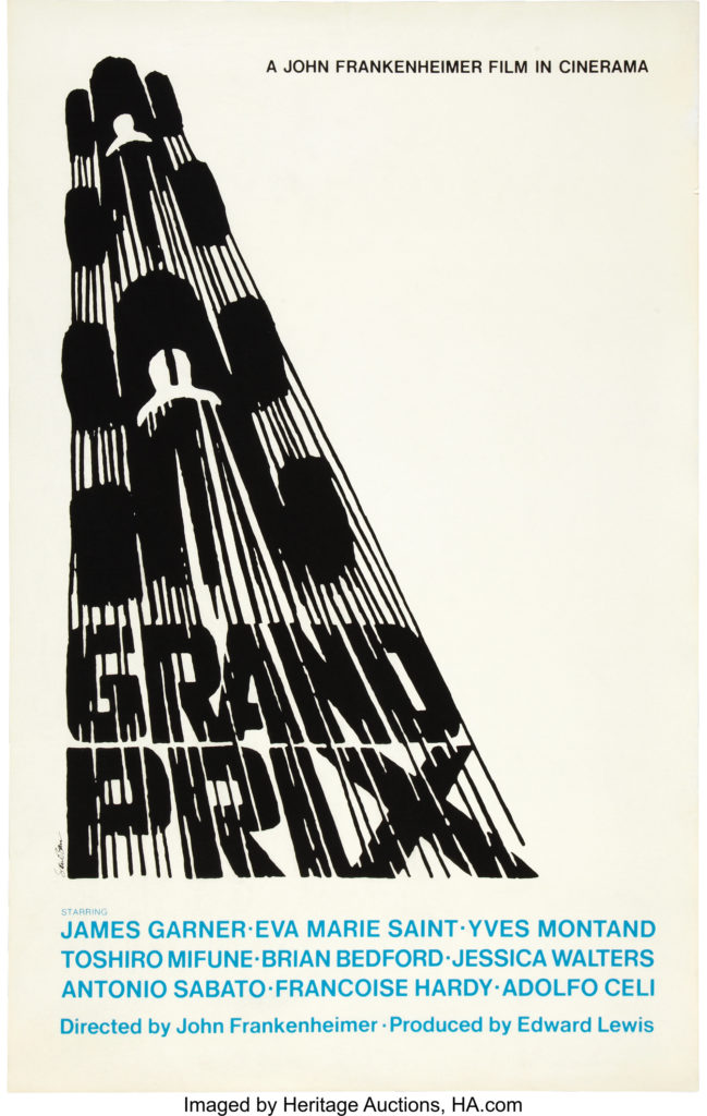 Grand Prix Movie Poster (MGM, 1967) Saul Bass Artwork