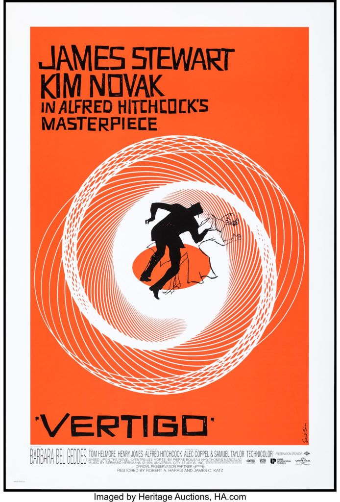 Vertigo Movie Poster - One Sheet Saul Bass Artwork