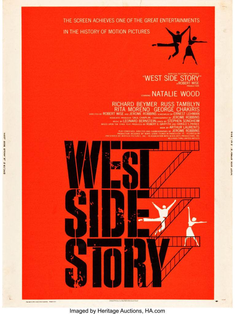 West Side Story Movie Poster - Saul Bass (United Artists, 1961)