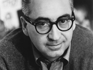 Portrait photo of designer Saul Bass